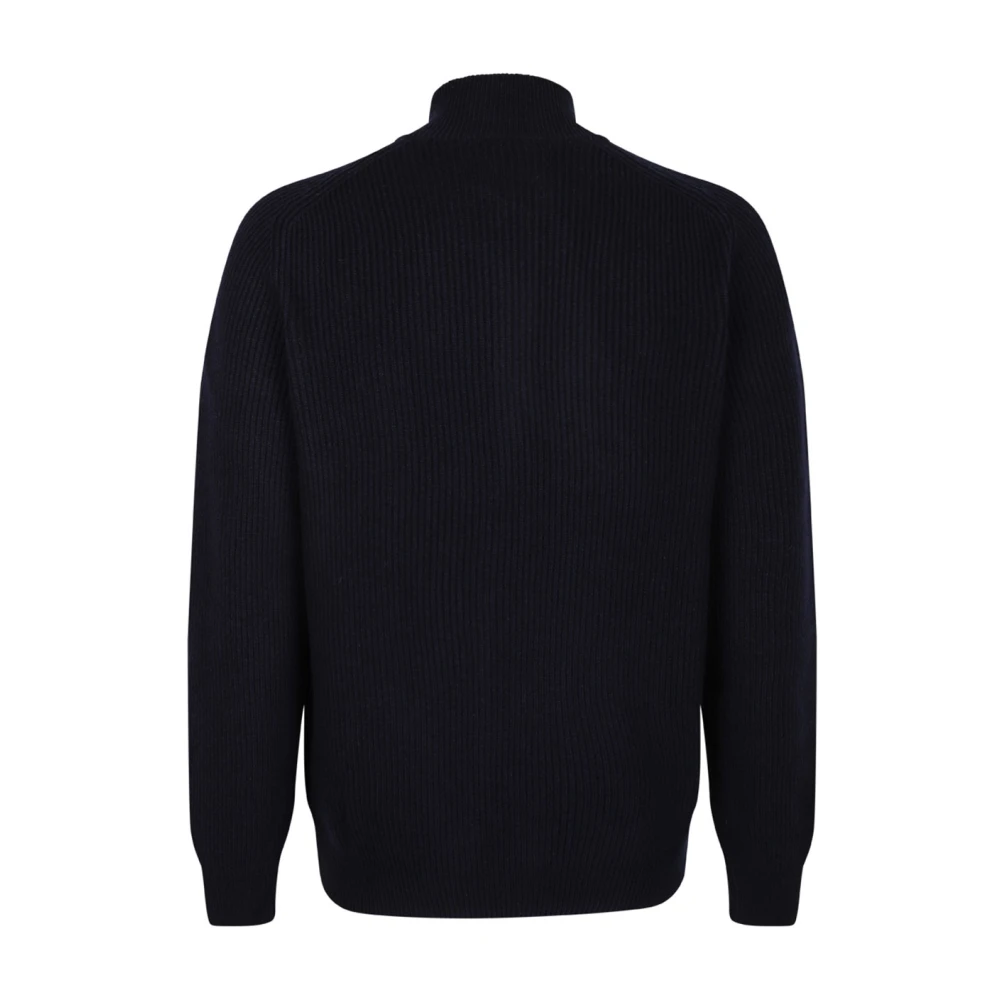 Gran Sasso Donkerblauwe Zip Cardigan Sweater Black Heren