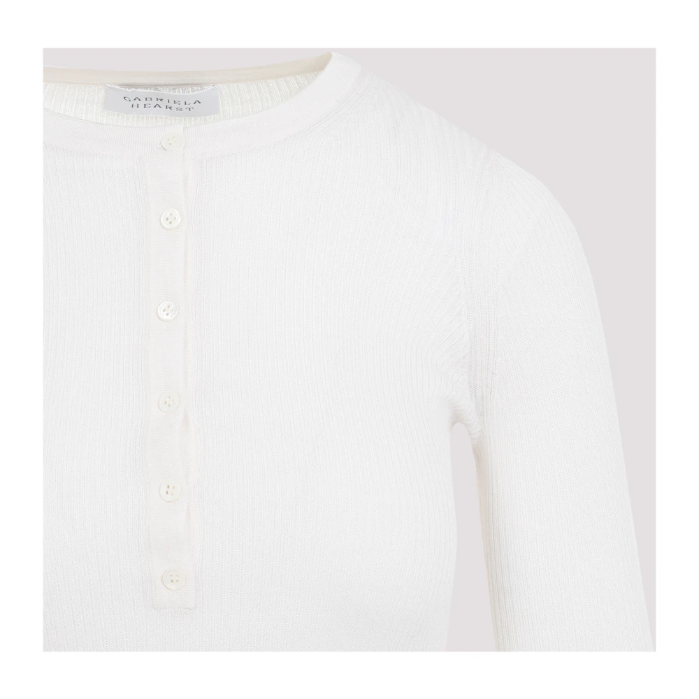 Gabriela Hearst Ivory Julian Henley Shirt White Dames