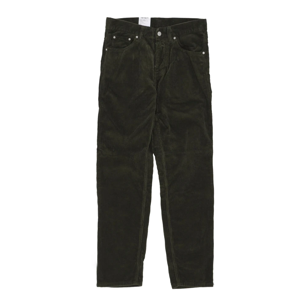 Carhartt Wip Men's Green Long Velvet Trousers - Straight Trousers - W28 - Trousers
