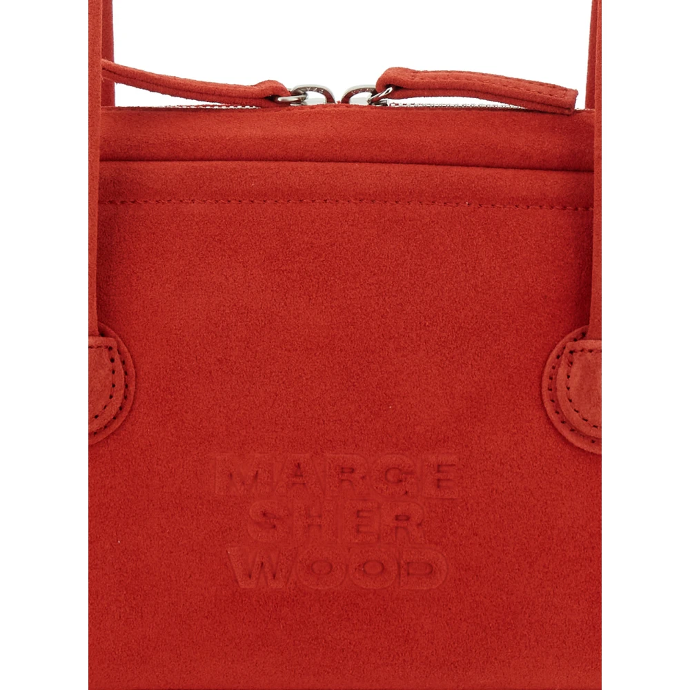 Marge Sherwood Rode schoudertas met logo letters Red Dames