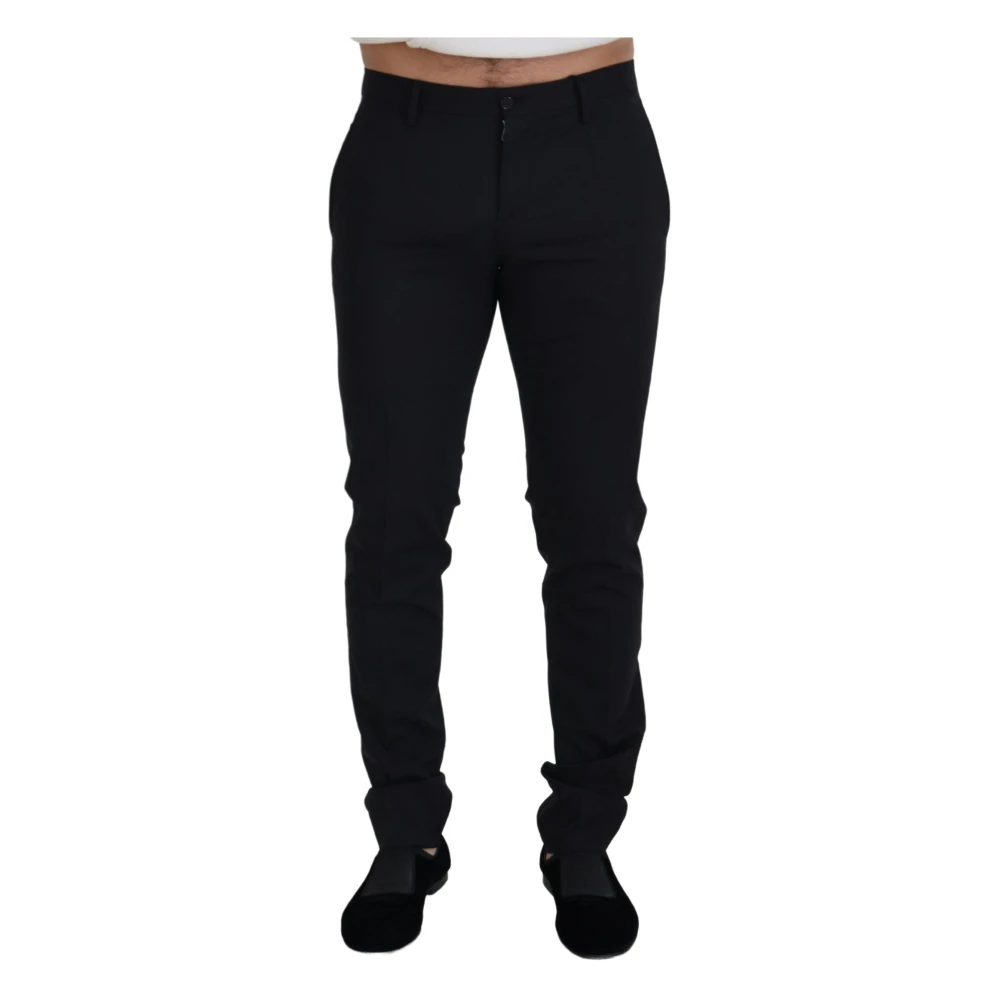 Dolce & Gabbana Men's Black Elegant Wool Blend Pants