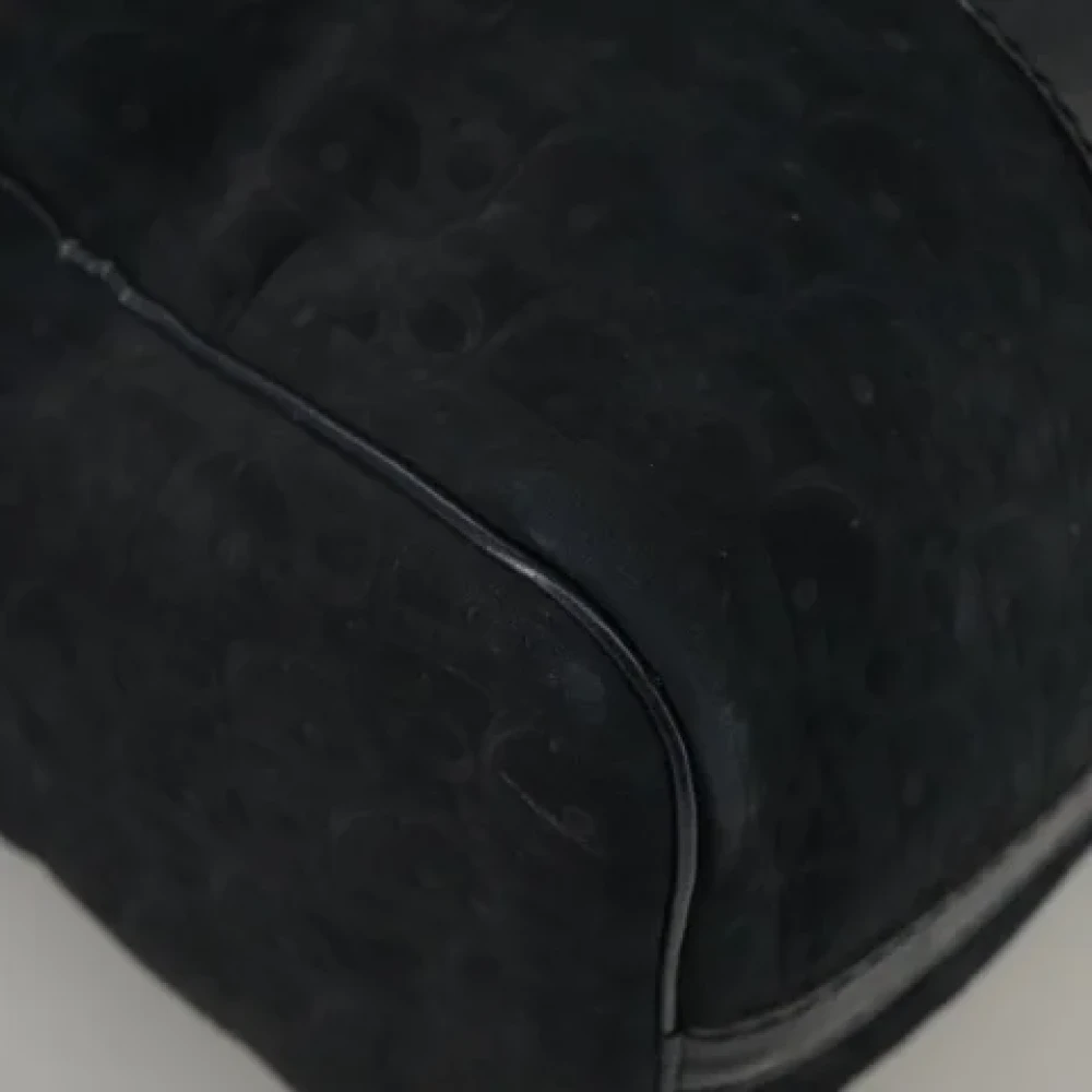 Dior Vintage Pre-owned Canvas handbags Black Dames