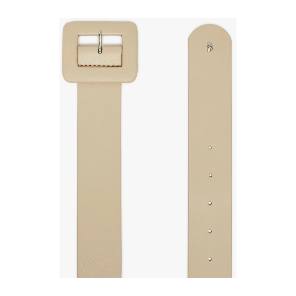 Max Mara Weekend Vlinder Leren Riem Beige Dames