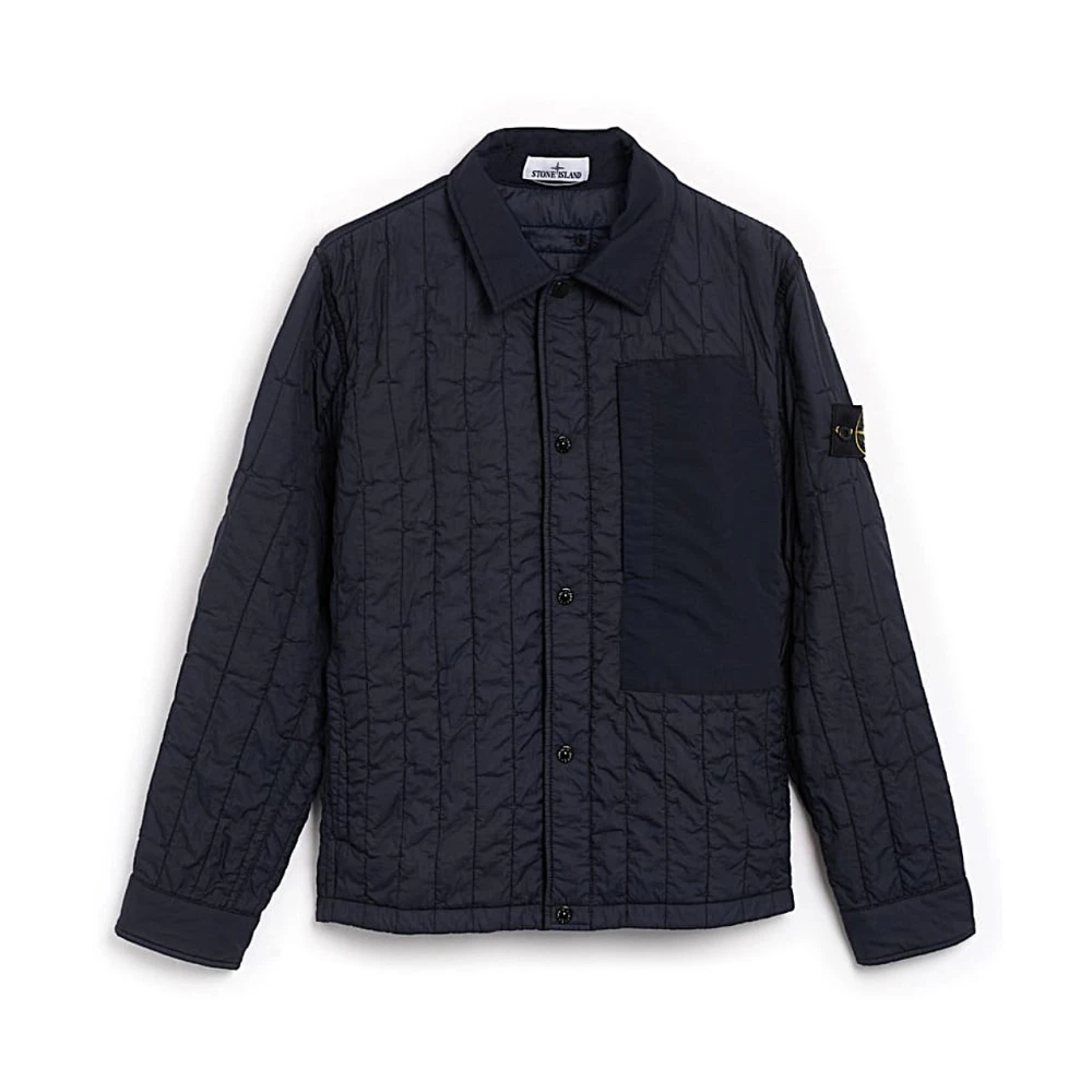 Stone Island Stijlvolle Jas voor Mannen Blue Heren