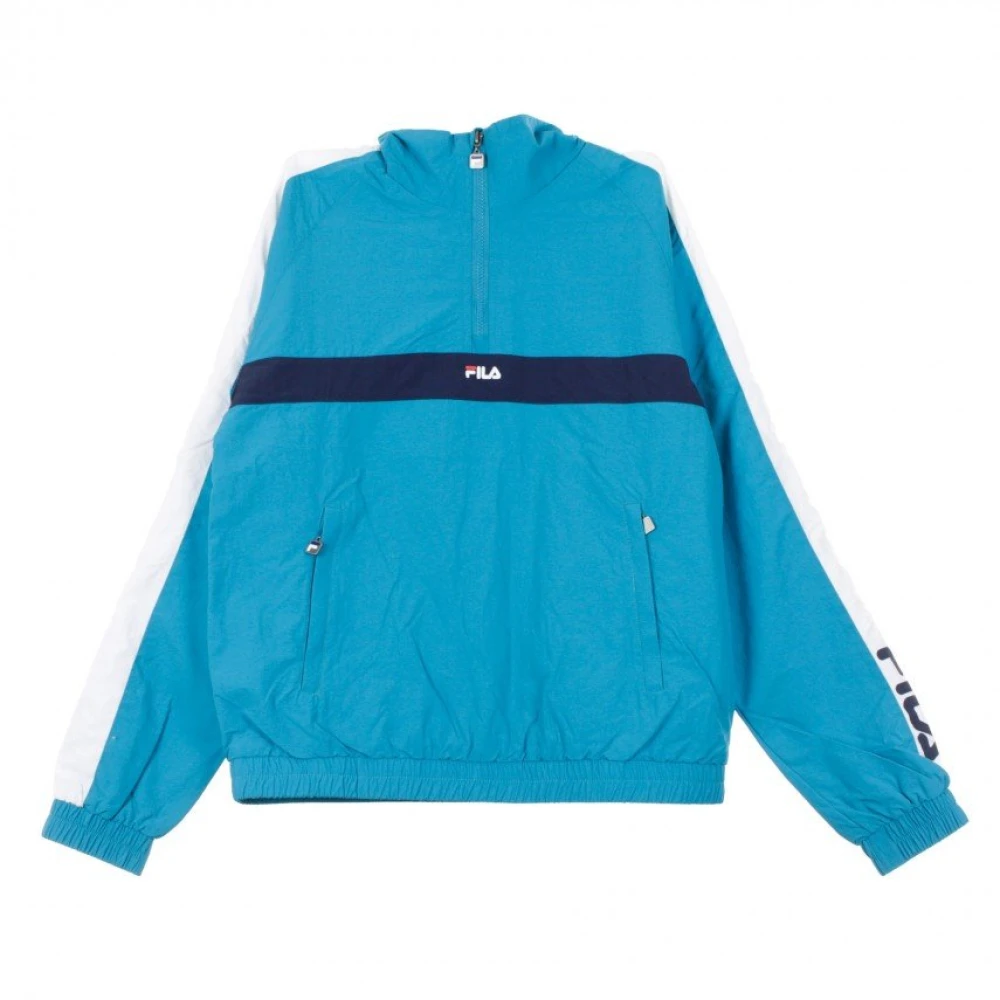 Fila Men's Blue Training Jackets, S, Jona Anorak Windbreaker