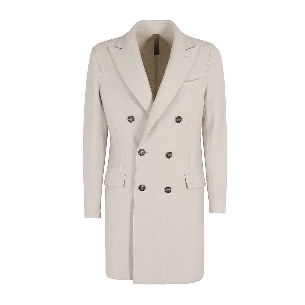 Eleventy Dubbelborstige jas Beige Heren