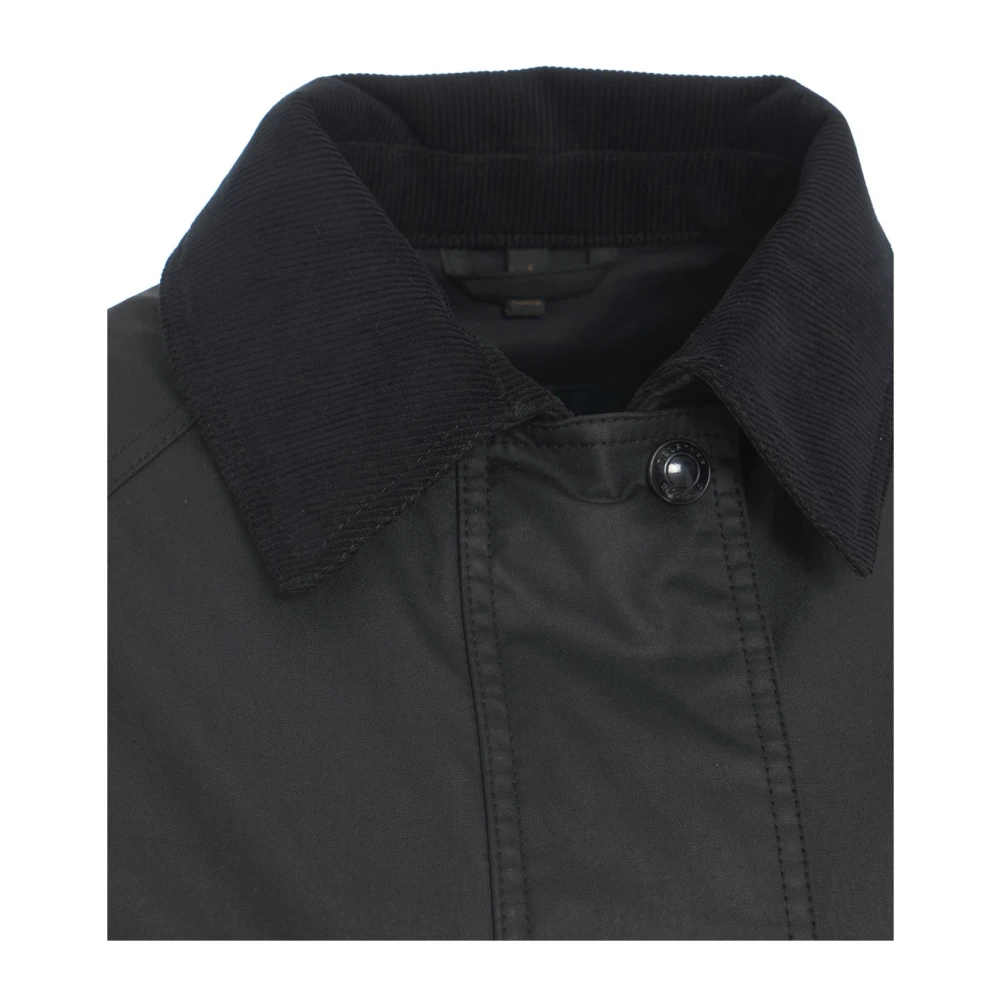 Belstaff Zwarte Gewaxte Jas Tonal Festival Black Dames