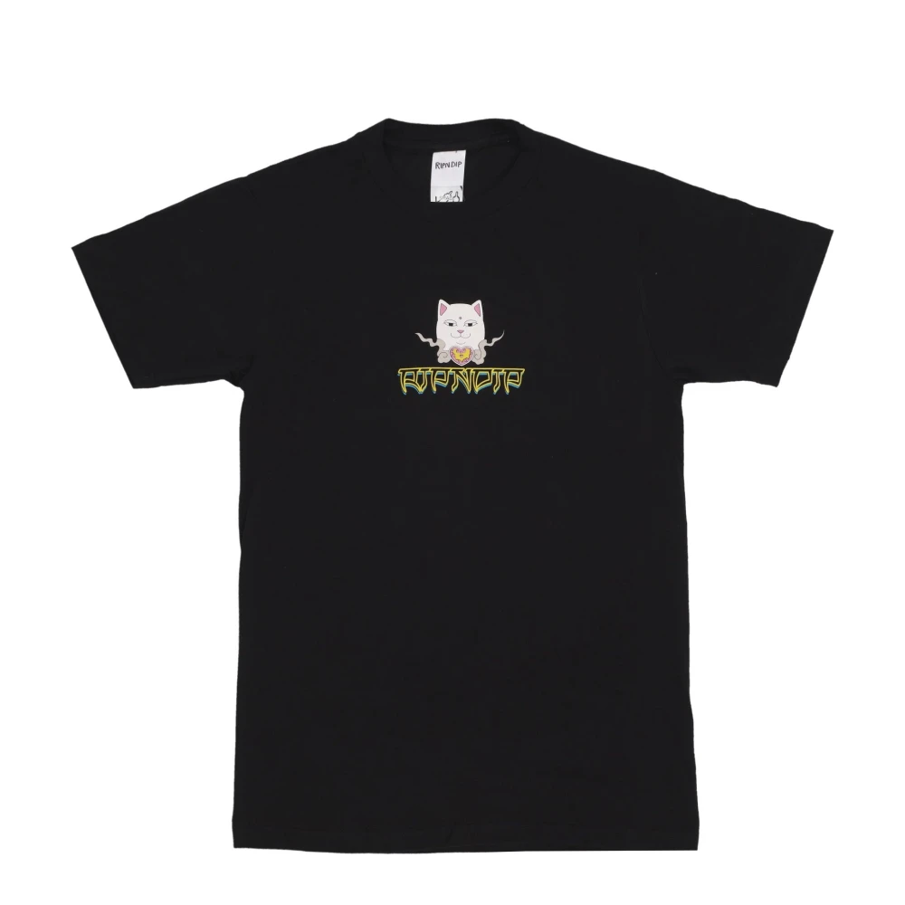 Ripndip Men's Black Graphic Crew Neck Cotton Tee