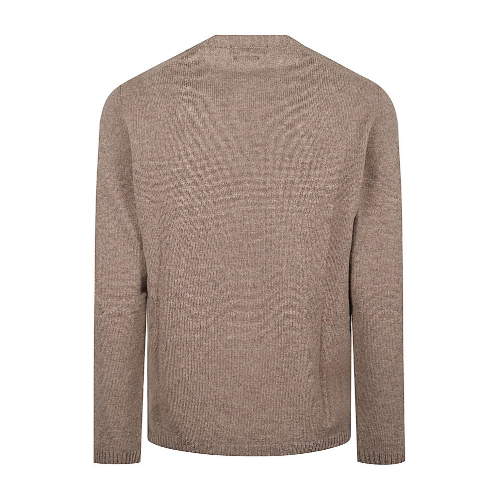 Daniele Fiesoli Merino Wol Ronde Hals Sweater Brown Heren