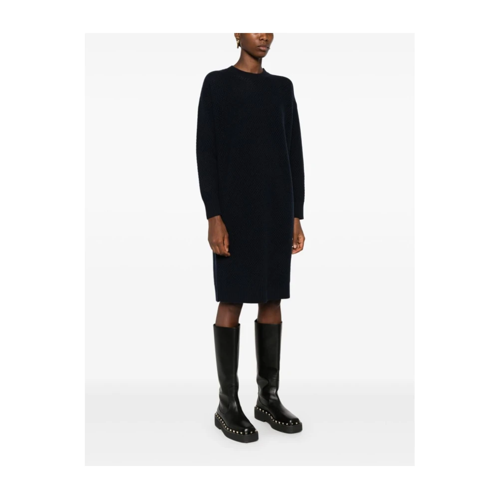 Fabiana Filippi Zwarte Midi Jurk met Open Design Black Dames