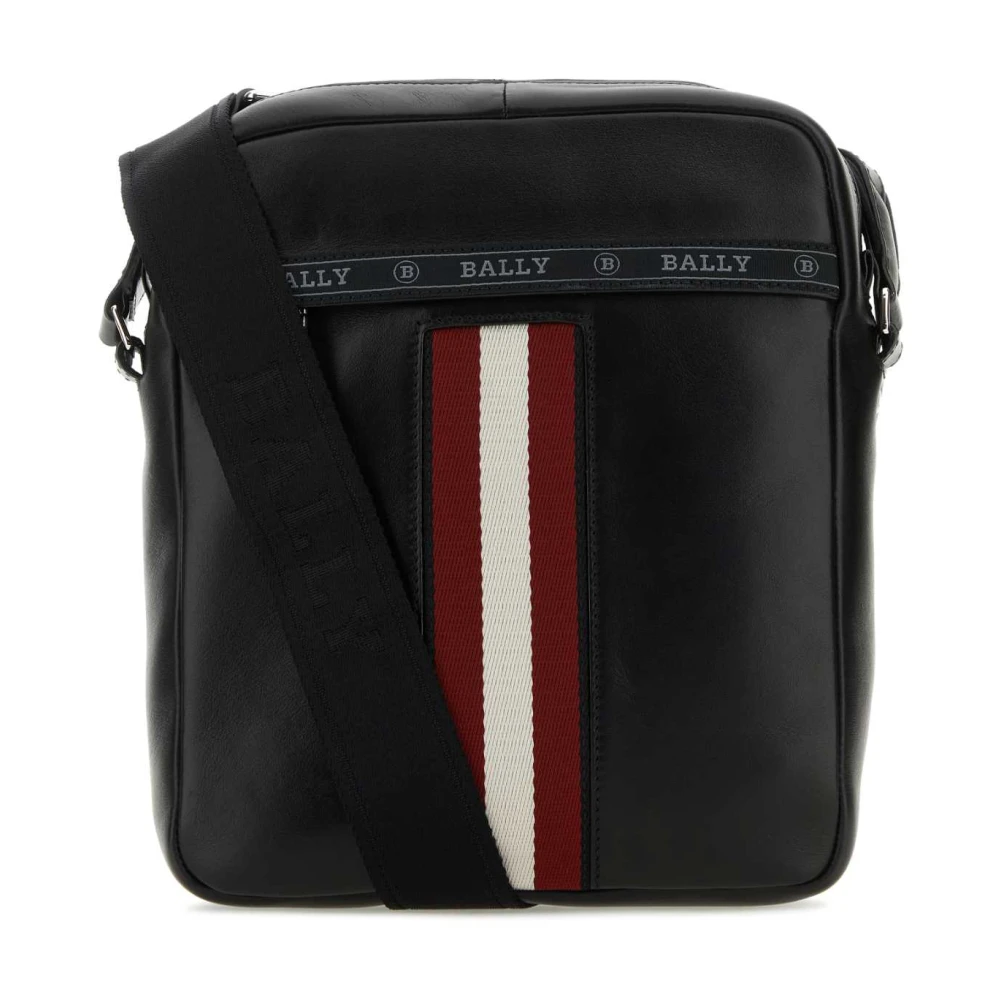 Bally Stijlvolle Zwarte Leren Crossbody Tas Black Heren