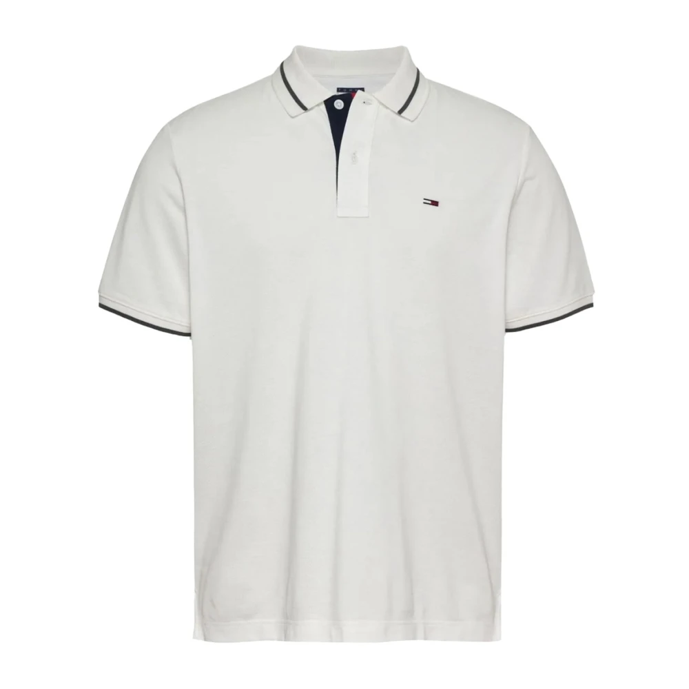 Tommy Jeans Witte Polo Shirt Klassieke Stijl White Heren