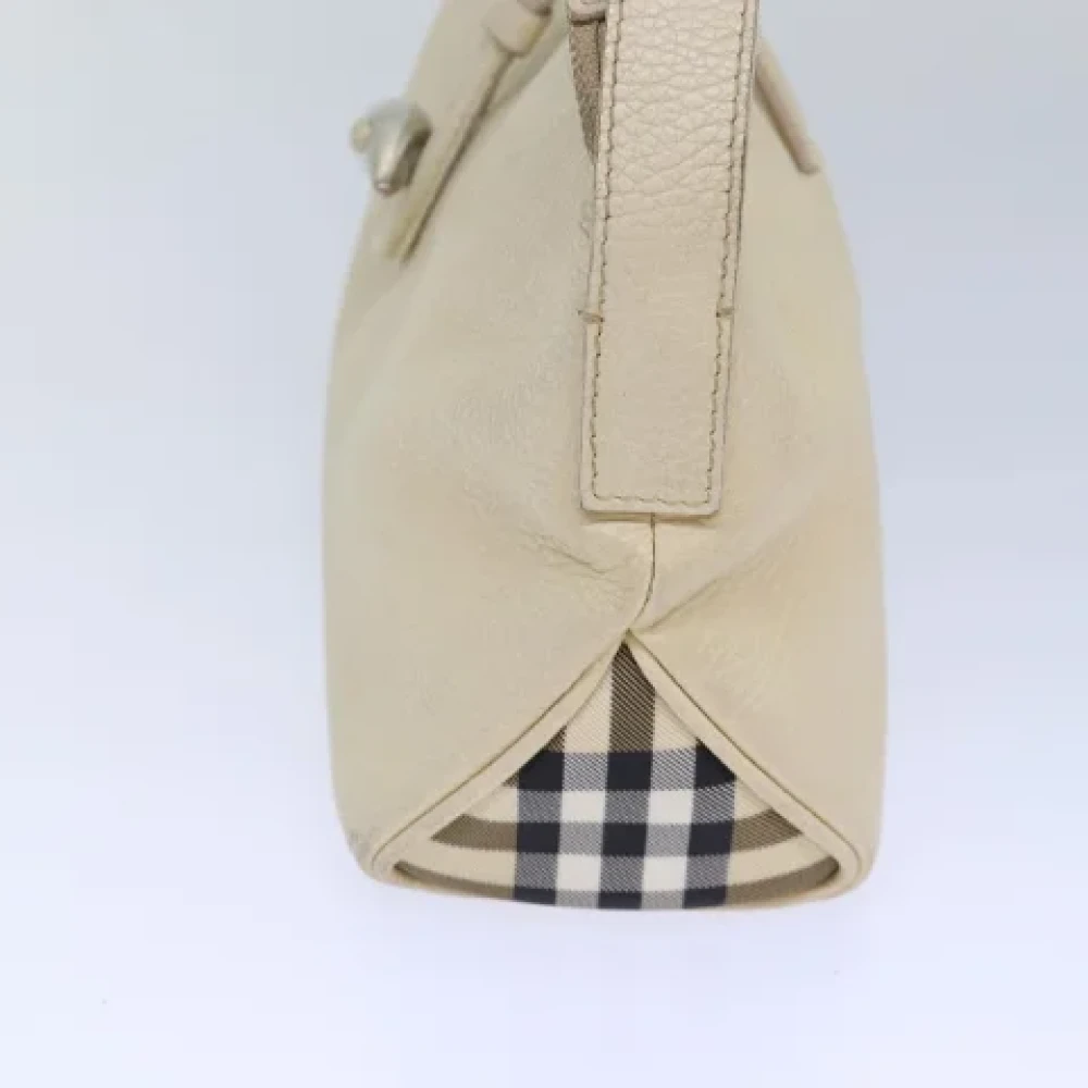 Burberry Vintage Pre-owned Leather shoulder-bags Beige Dames