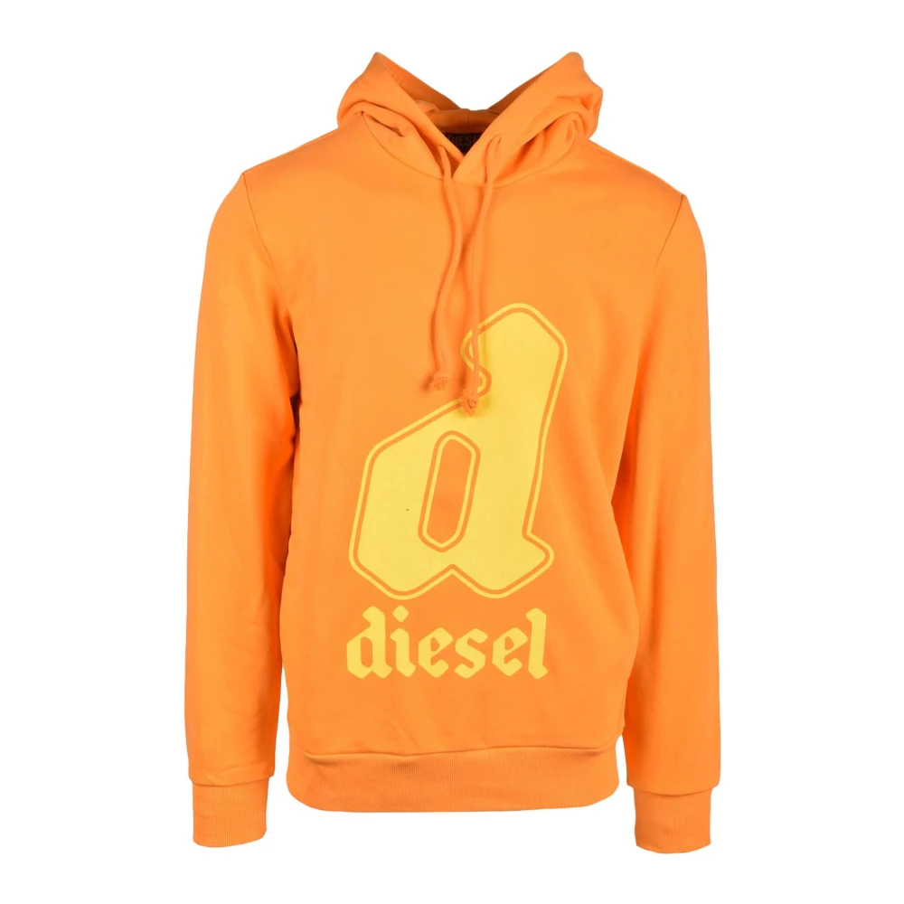 Diesel Katoenmix Stijlvolle Gebreide Top Orange Heren