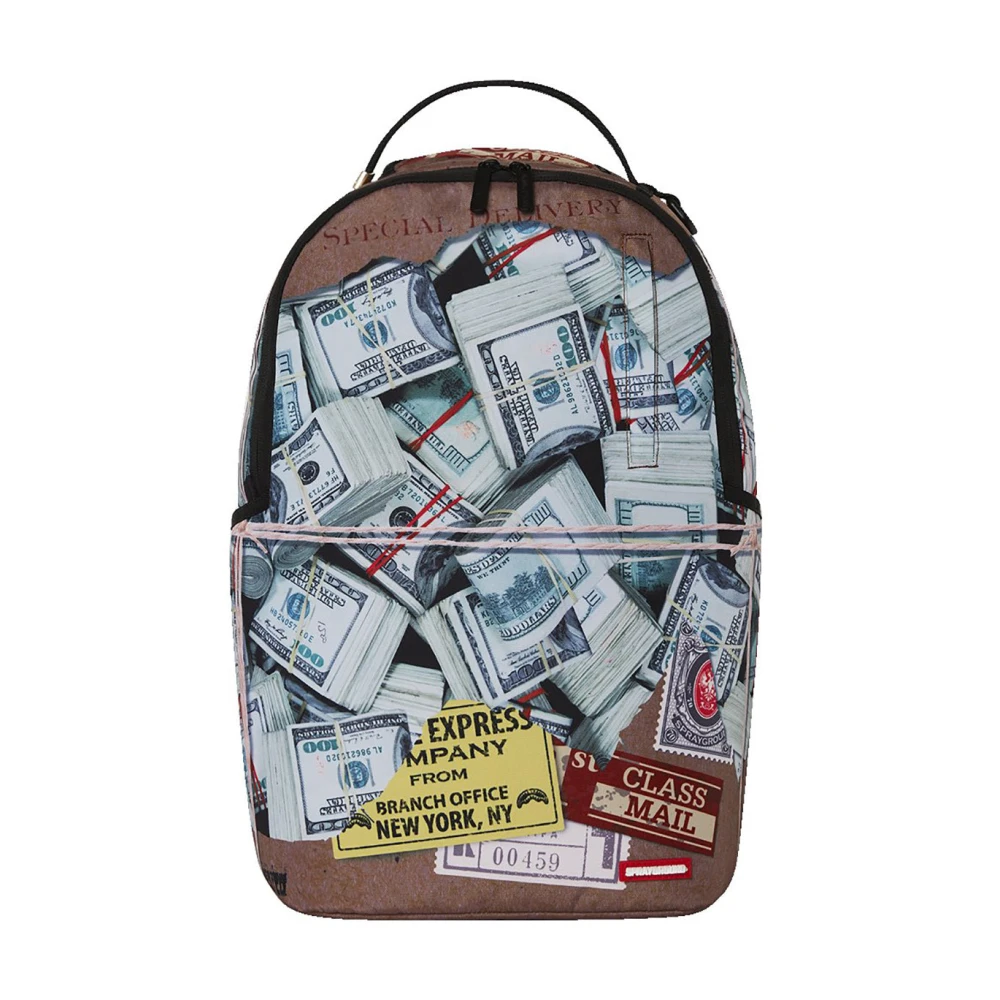 Sprayground Unisex Multicolor Backpacks, One Size, Express Backpack In White Brown