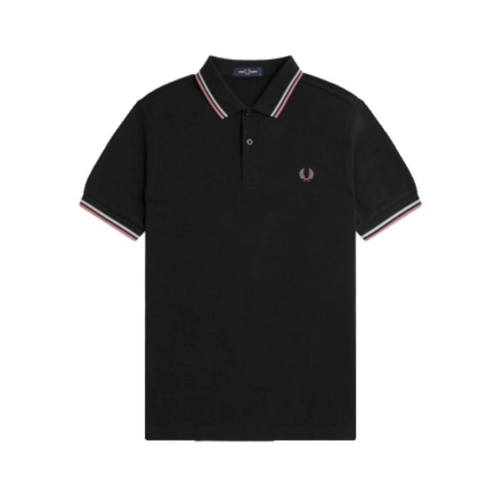 Fred Perry Zwarte Twin Tipped Polo Shirt Black Heren