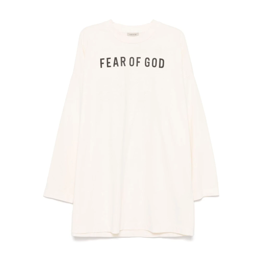 Fear Of God Grafische Print Crew Neck T-shirt Beige Heren