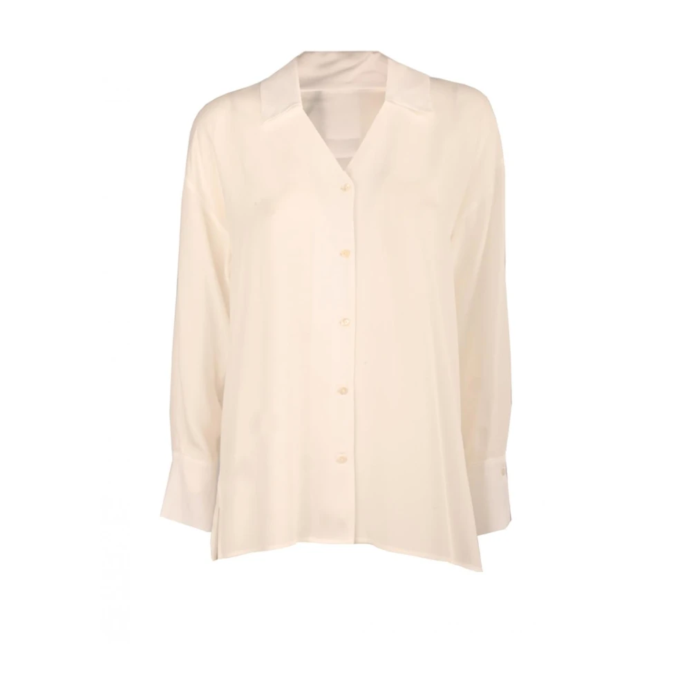 Pennyblack Regulier Model Acetaat Overhemd White Dames