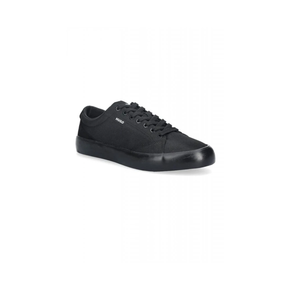 Hugo Men's Black Sneakers, 8 Uk, Blue - Shoes > Trainers