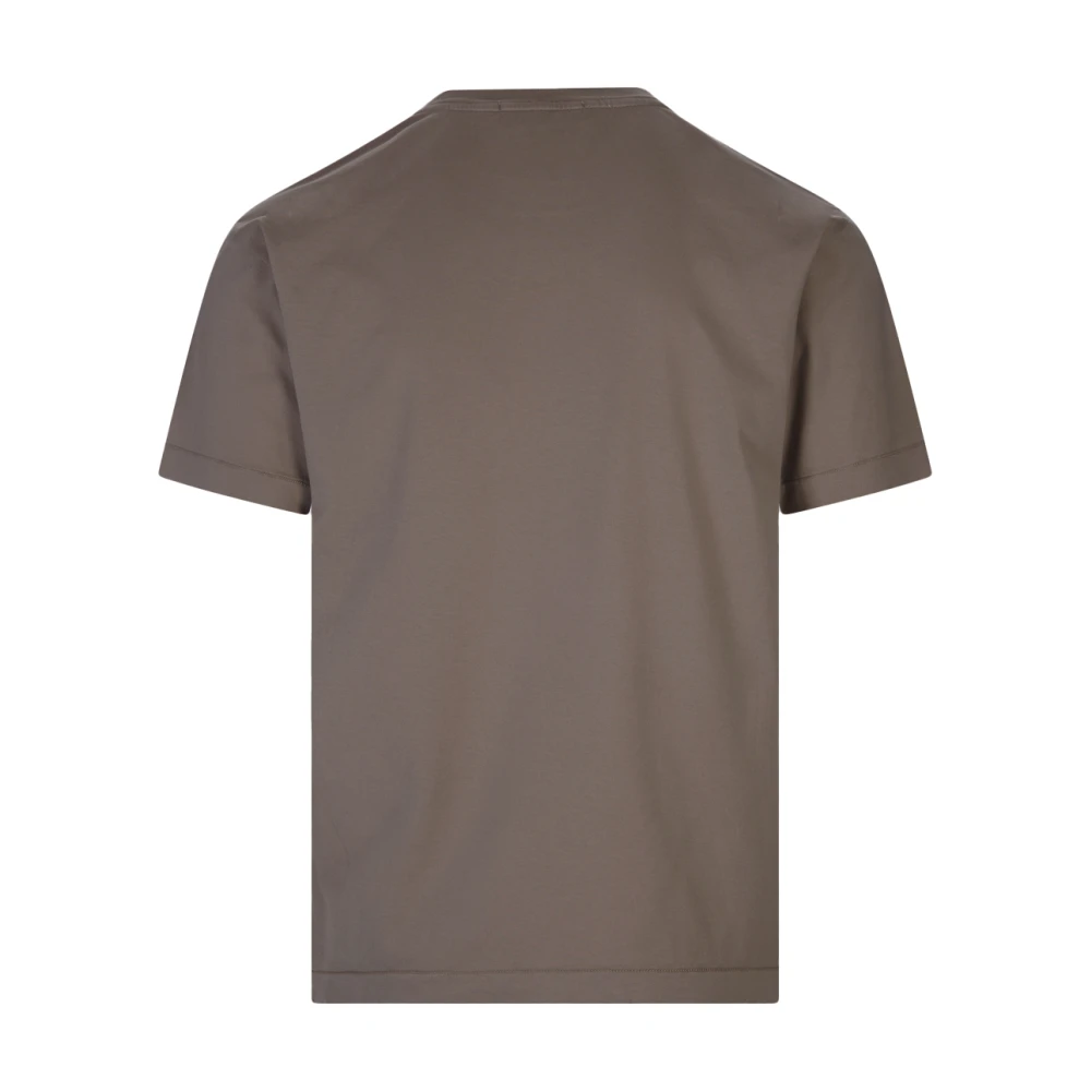 Stone Island Duifkleurige Slim Fit T-shirt Brown Heren