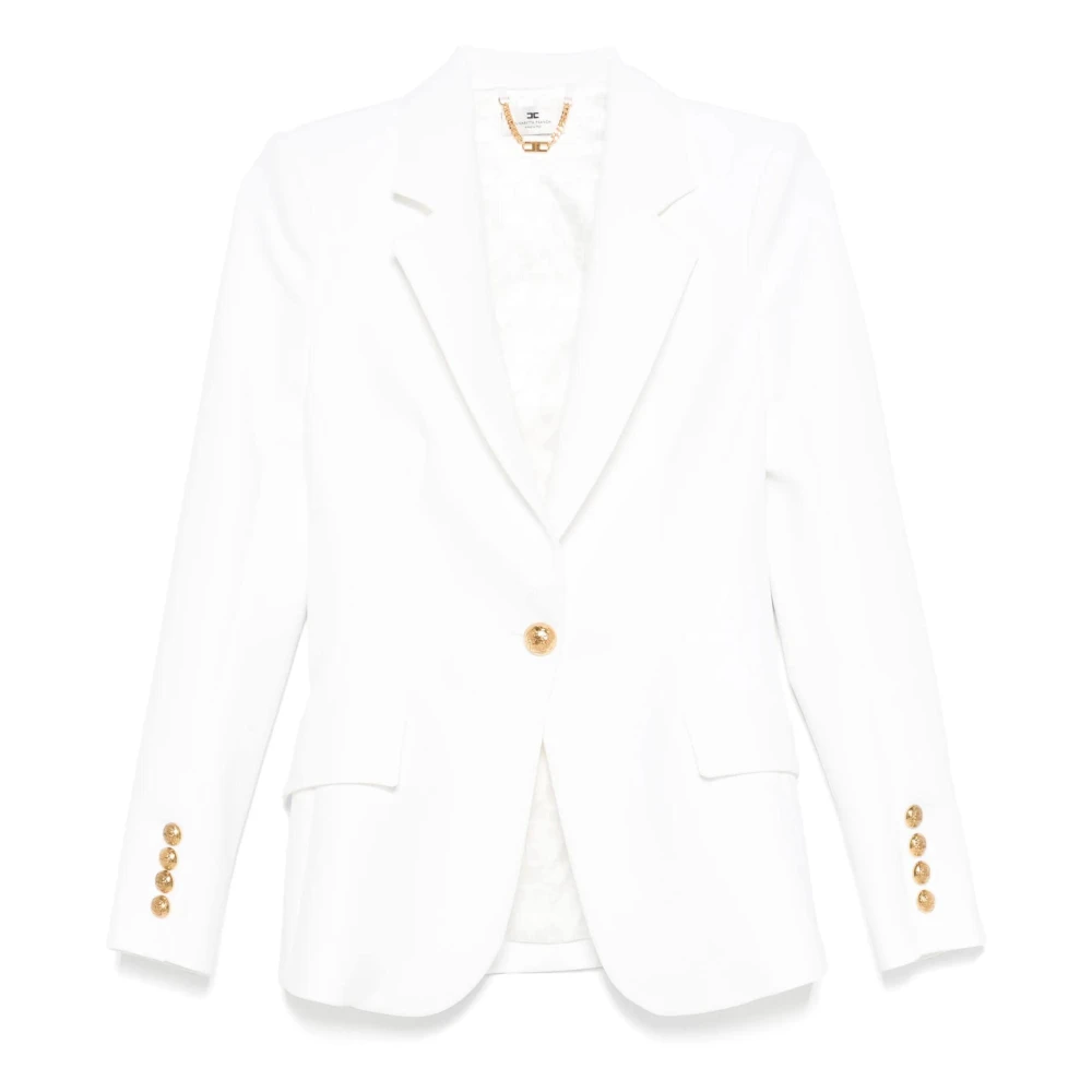 Elisabetta Franchi Ivory Blazer White Dames
