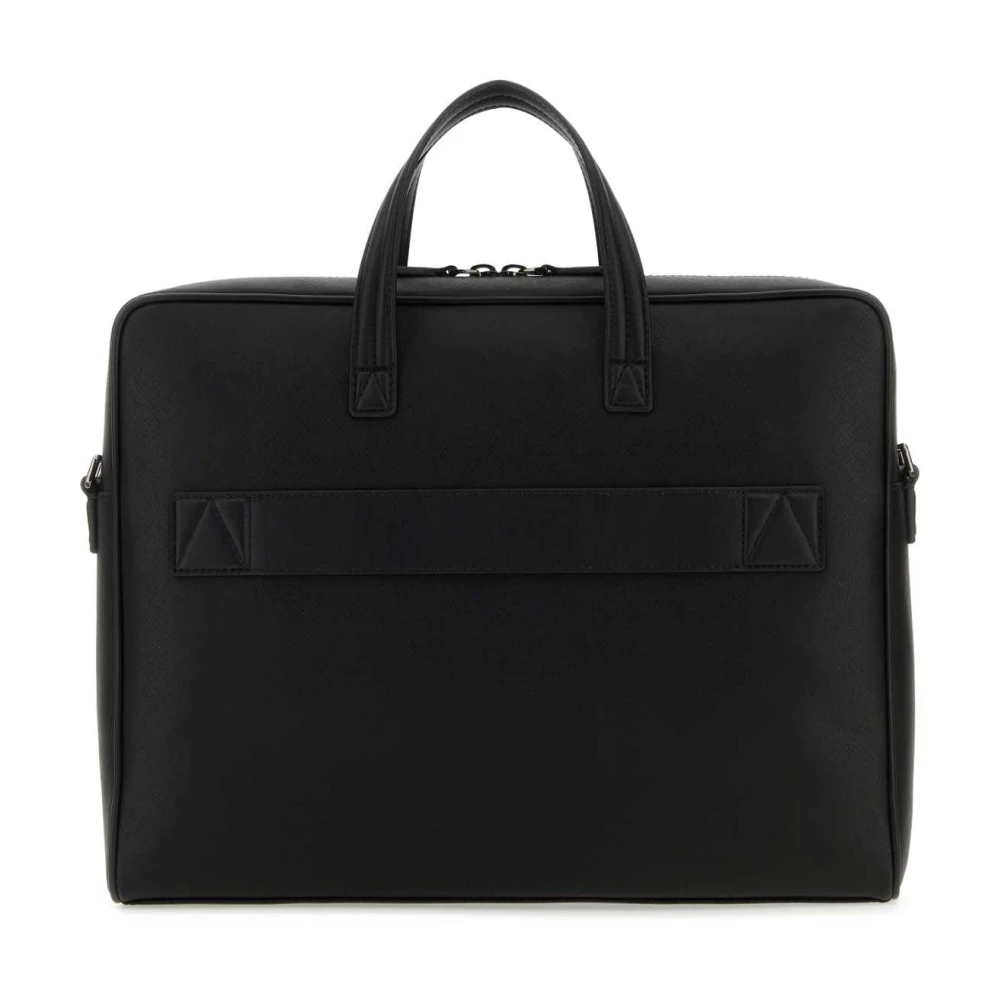 Bally Klassieke Leren Aktetas Black Heren