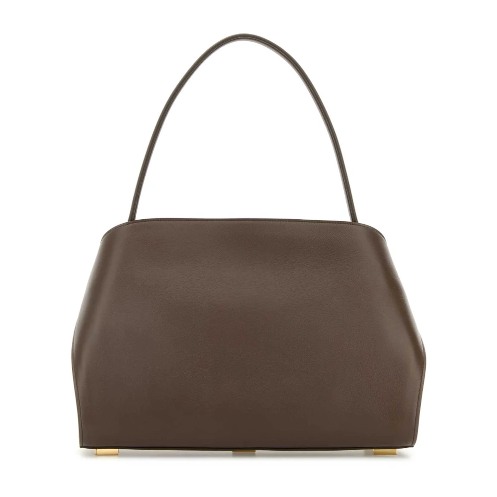 Salvatore Ferragamo Zachte schoudertas van bruin leer Brown Dames