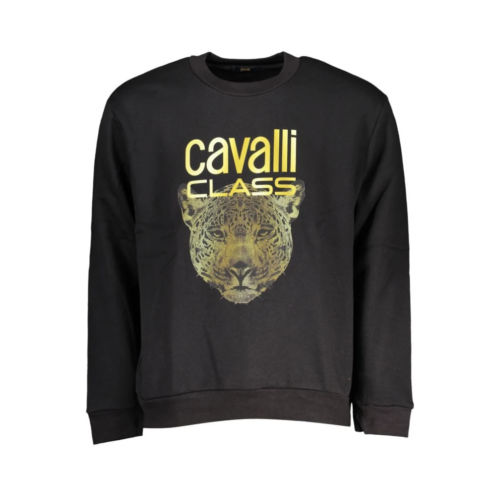 Cavalli Class Chique Fleece Sweatshirt in Zwart Black Dames