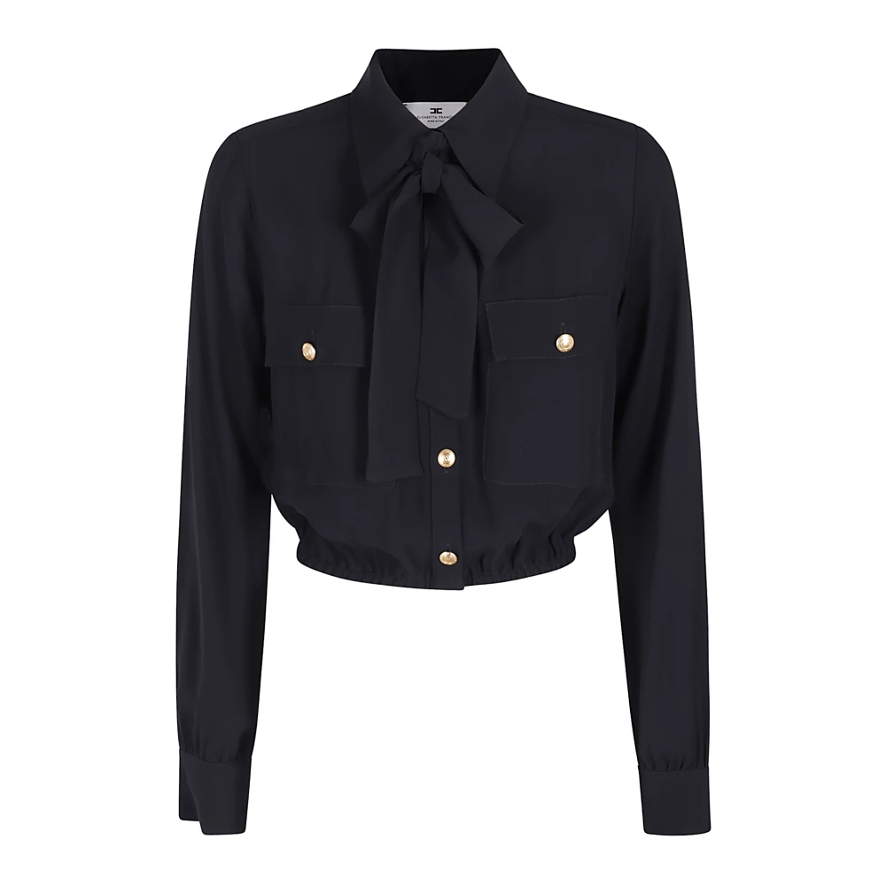 Elisabetta Franchi Stijlvolle Blouse voor Vrouwen Black Dames