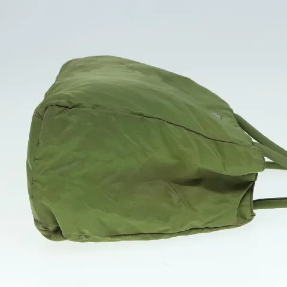 Prada Vintage Pre-owned Nylon handbags Green Dames