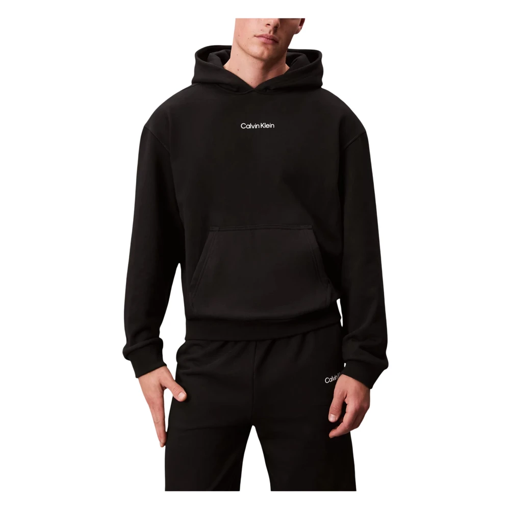 Calvin Klein Men's Black Hoodies, S, Lifestyle Pullover H