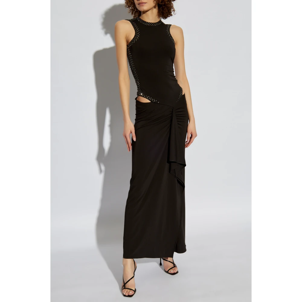 The Attico Jurk met decoratieve afwerking Black Dames