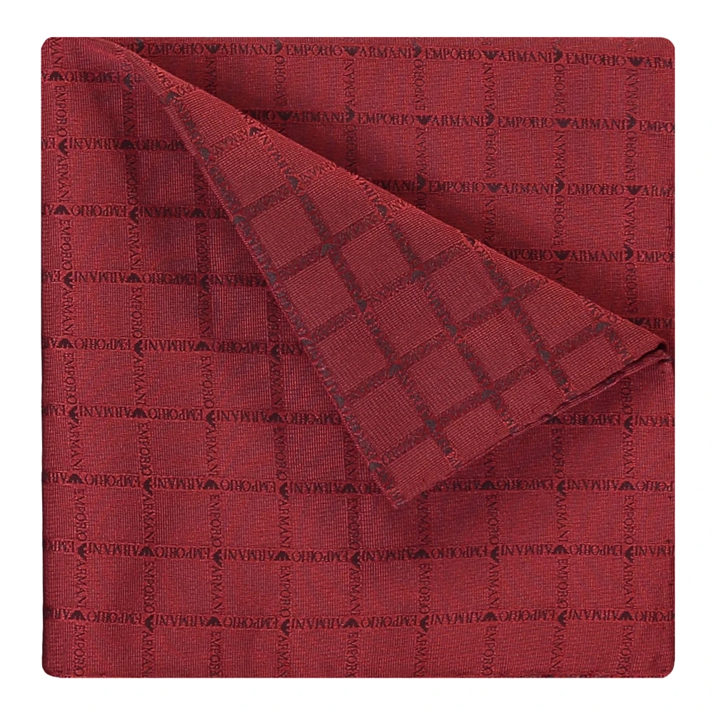 Emporio Armani Zijden zakdoek Red Heren
