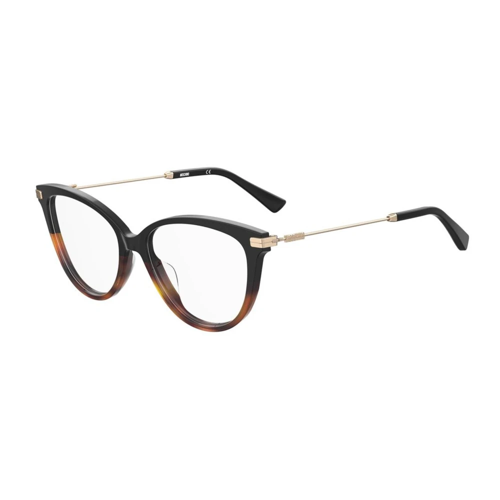 Moschino Zwarte Acetaatmontuur Bril voor Vrouwen Multicolor Dames