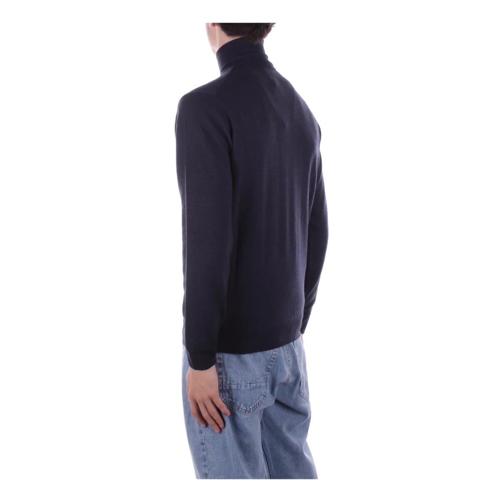 Woolrich Blauwe Coltrui Logo Zijkant Blue Heren