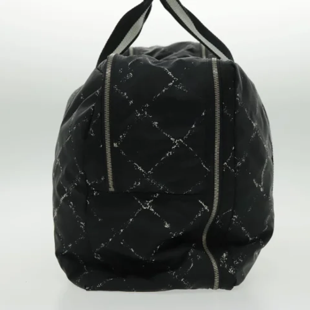 Chanel Vintage Pre-owned Leather travel-bags Black Dames
