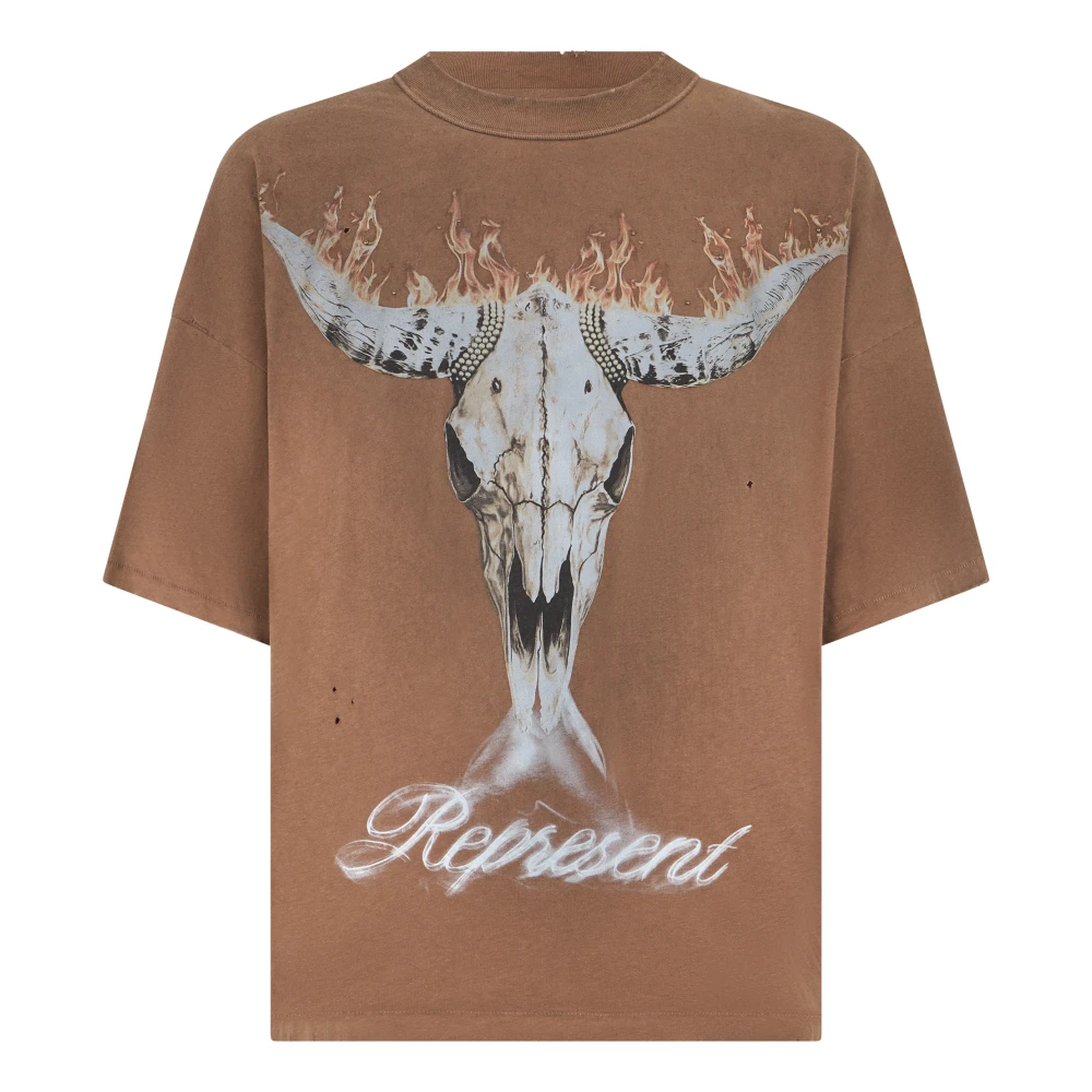 Represent Men's Brown T-Shirts, Xl, Oversized T-Shirt