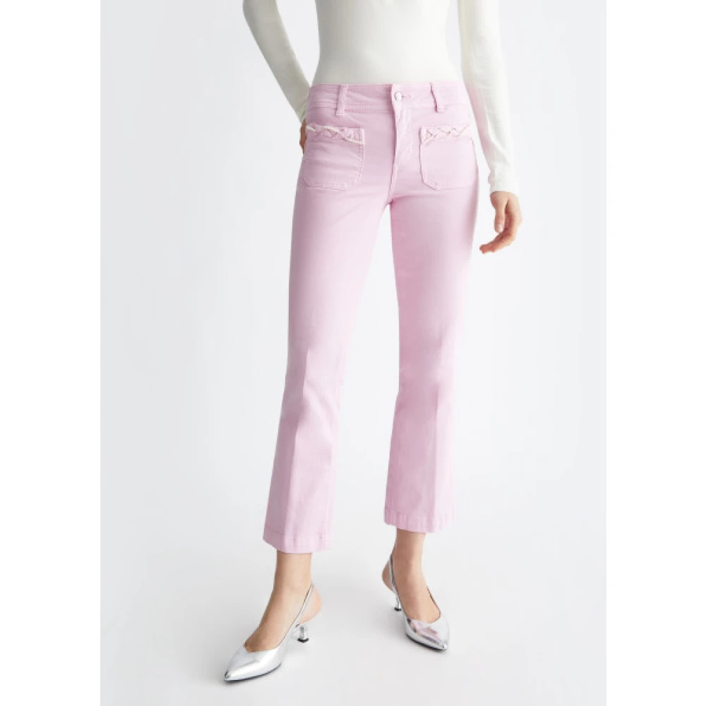 Liu Jo Cropped Jeans Pink Dames
