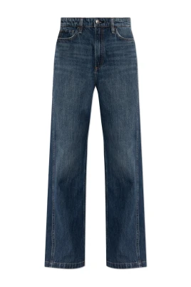 Logan Spliced Wide-Leg Jeans