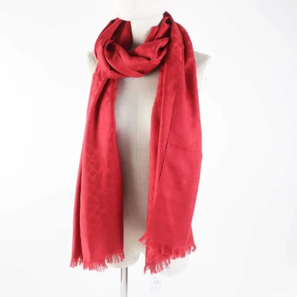 Coach Pre-owned Silk scarves Red Dames