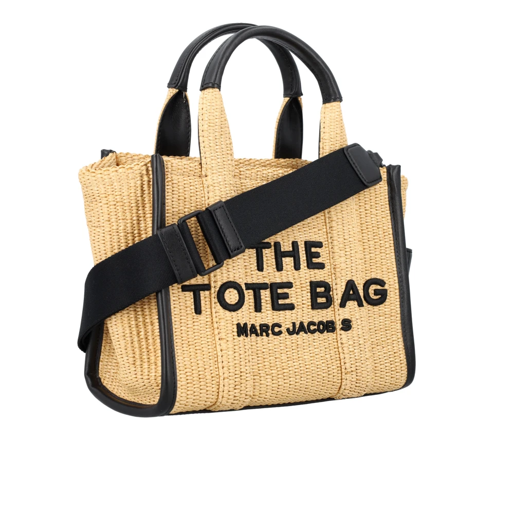 Marc Jacobs Raffia Kleine Tote Tas Beige Dames