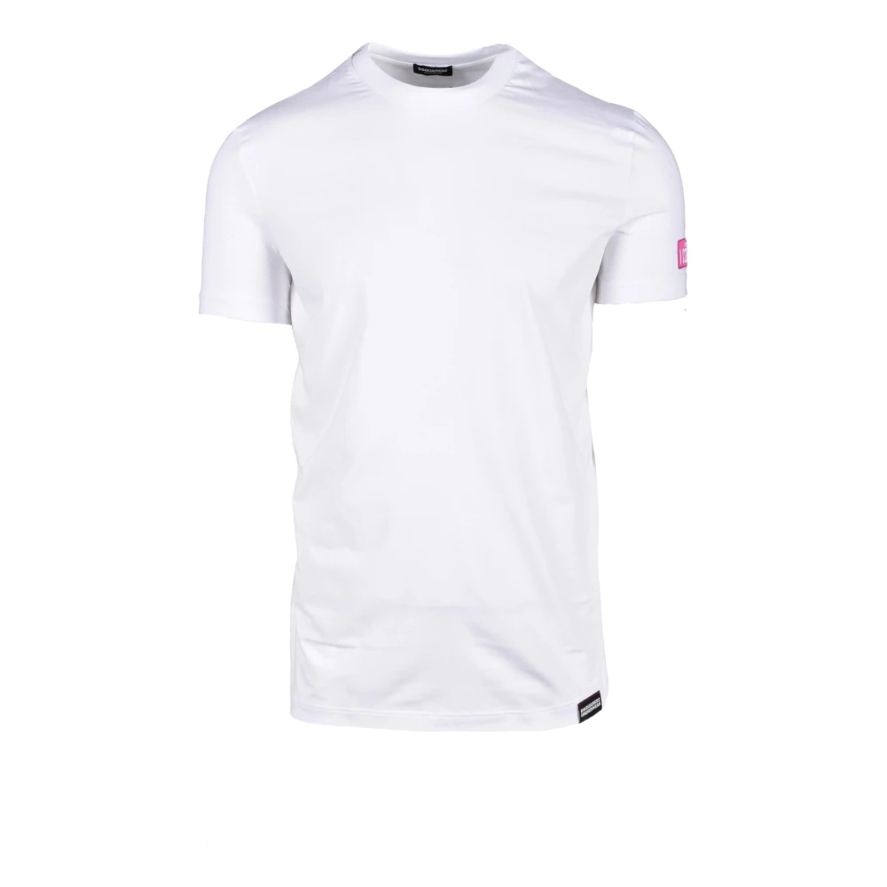 Dsquared2 Katoen Elastaan Ondergoed T-shirt White Heren