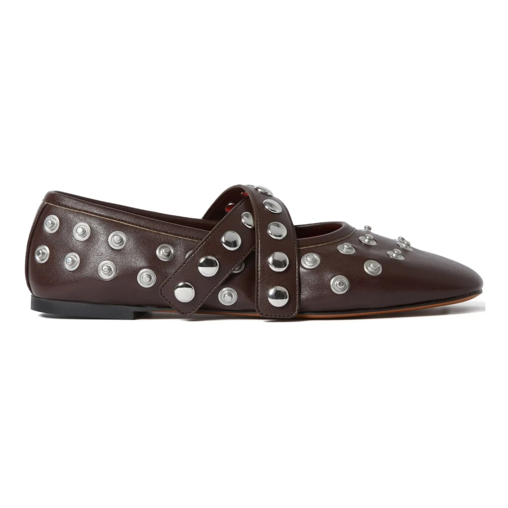 Stella Mccartney Women's Brown Flat Ballerinas Adjustable Closure Italy