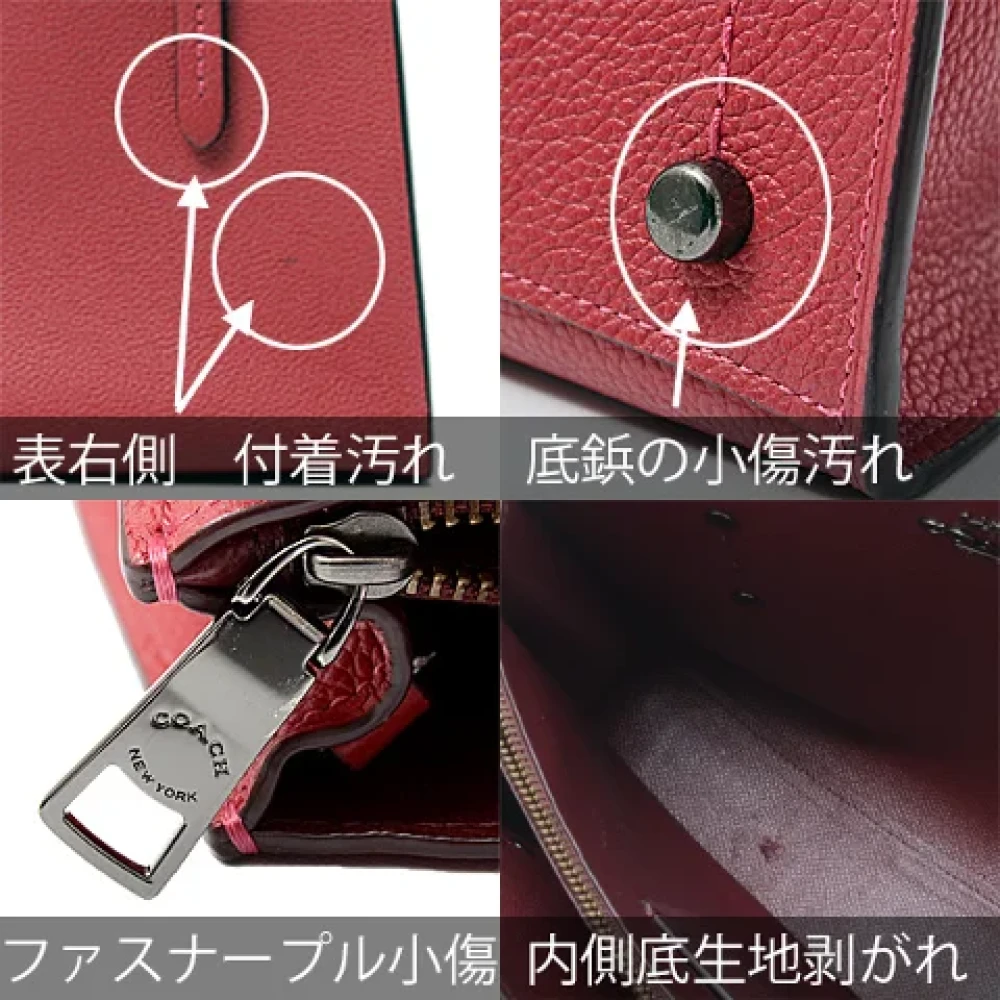 Coach Pre-owned Leather handbags Red Dames