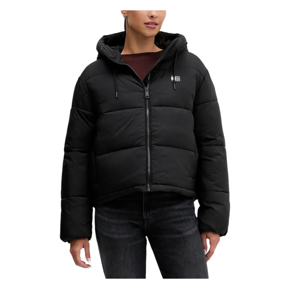 Tommy Jeans Women's Black Hooded Puffer Jacket
