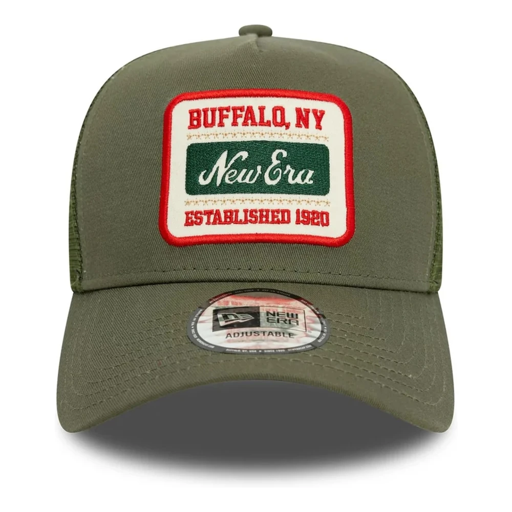 new era Vintage Groene Trucker Hoed Green Unisex
