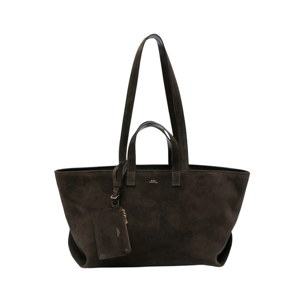 A.p.c. Donna Marrone Borsa A Spalla Con Manico Superiore