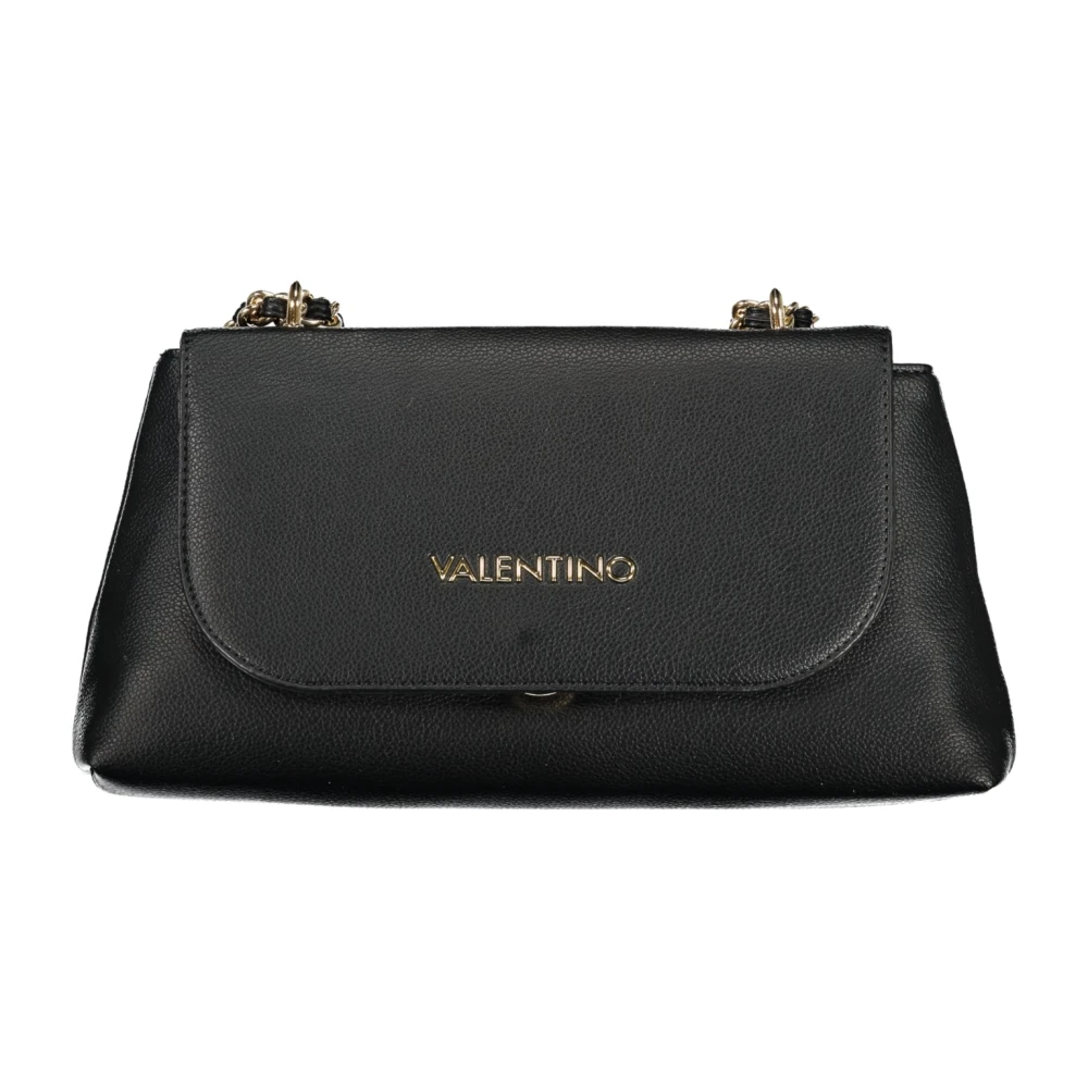 Valentino by Mario Valentino Zwarte Schoudertas met Kettingriem Black Dames