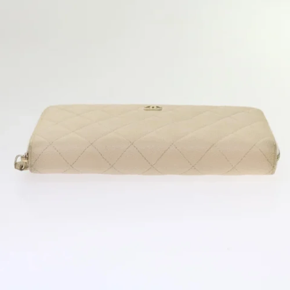 Chanel Vintage Pre-owned Leather wallets White Dames