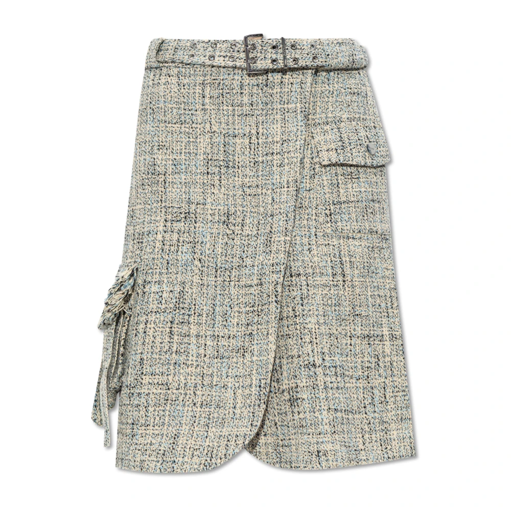 Ganni Women's Multicolor Short Skirts, S, The Tweed Skirt